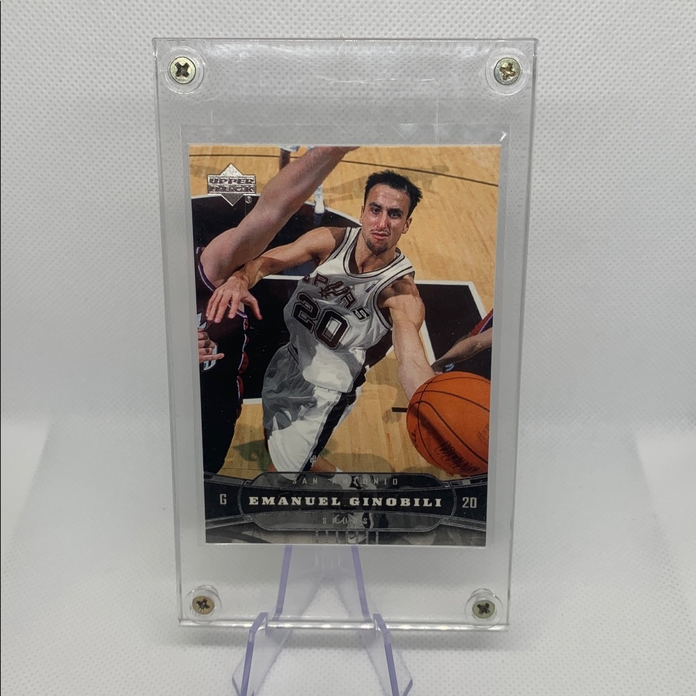 Emanuel Manu Ginobili San Antonio Spurs Basketball Card NBA HOF Guard in Case!!